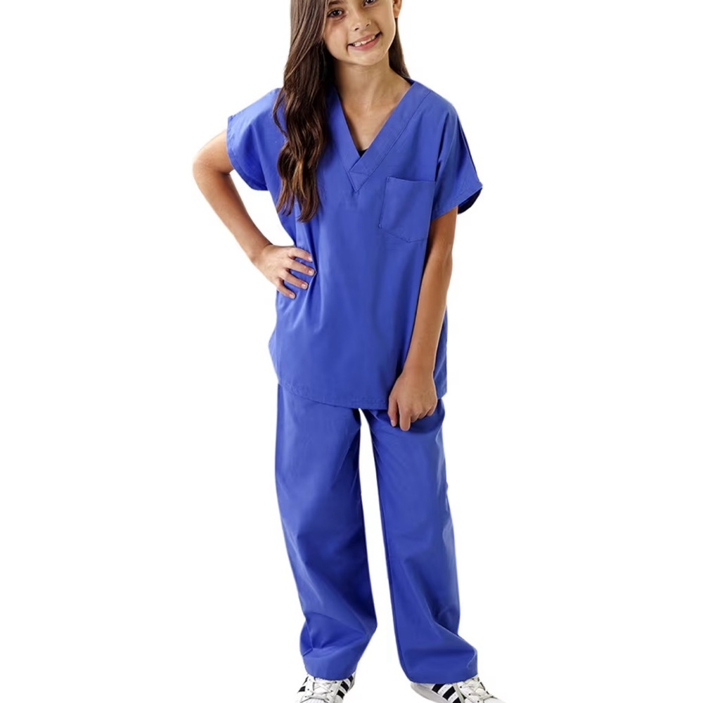 Kids Blue Scrubs, size medium 8-10